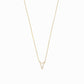 Eclipse V Initial Letter Pavé Lab Diamond Necklace 14K Solid Gold