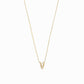 Eclipse V Initial Letter Pavé Lab Diamond Necklace 14K Solid Gold