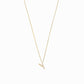 Eclipse Y Initial Letter Pavé Lab Diamond Necklace 14K Solid Gold