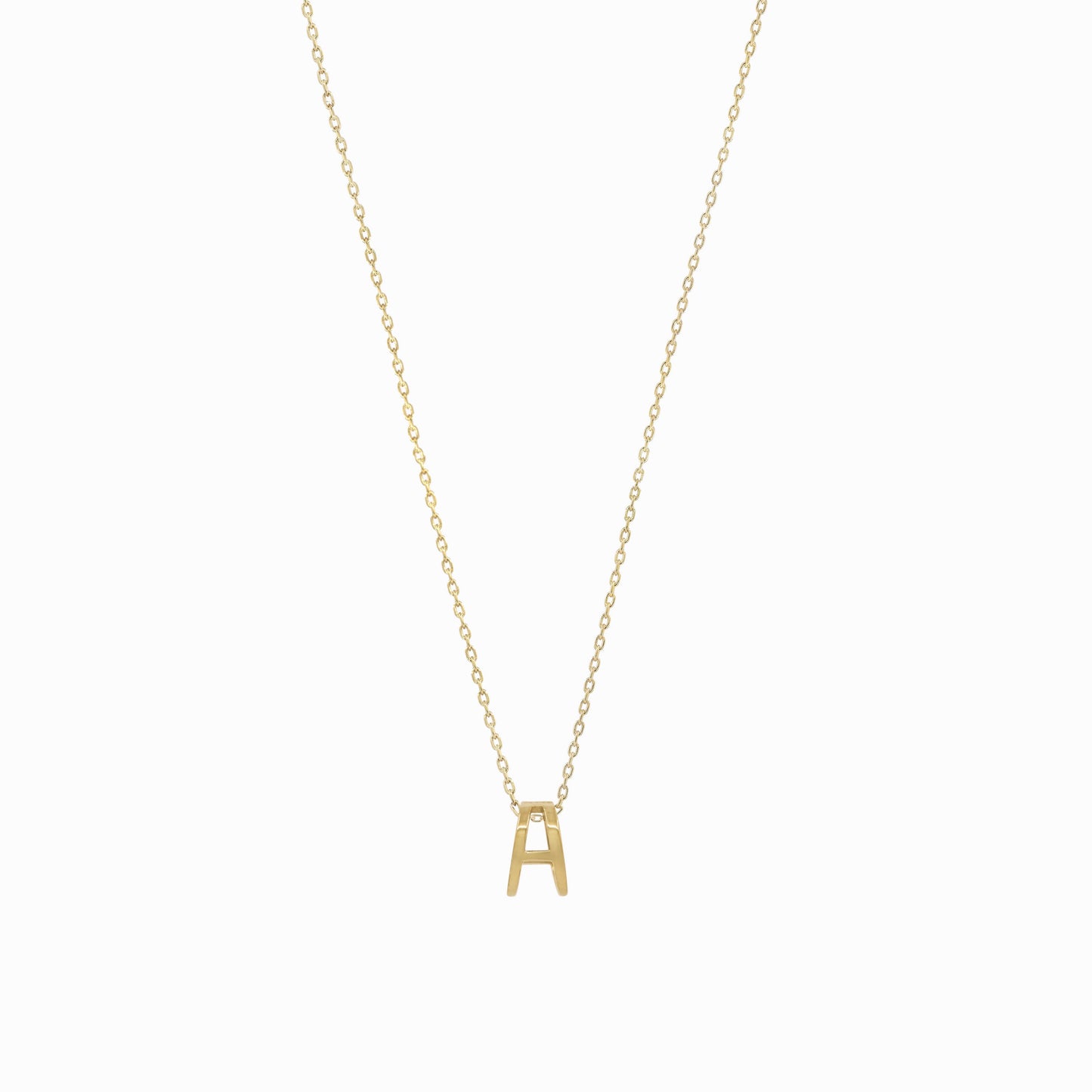Eclipse A Initial Letter Necklace Sterling Silver