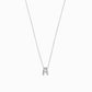 Eclipse A Initial Letter Pavé Lab Diamond Necklace Sterling Silver