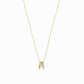 Eclipse A Initial Letter Pavé Diamond Necklace 14K Gold