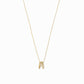 Eclipse A Initial Letter Pavé Lab Diamond Necklace 14K Gold