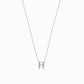 Eclipse H Initial Letter Necklace Sterling Silver