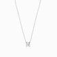 Eclipse M Initial Letter Necklace Sterling Silver