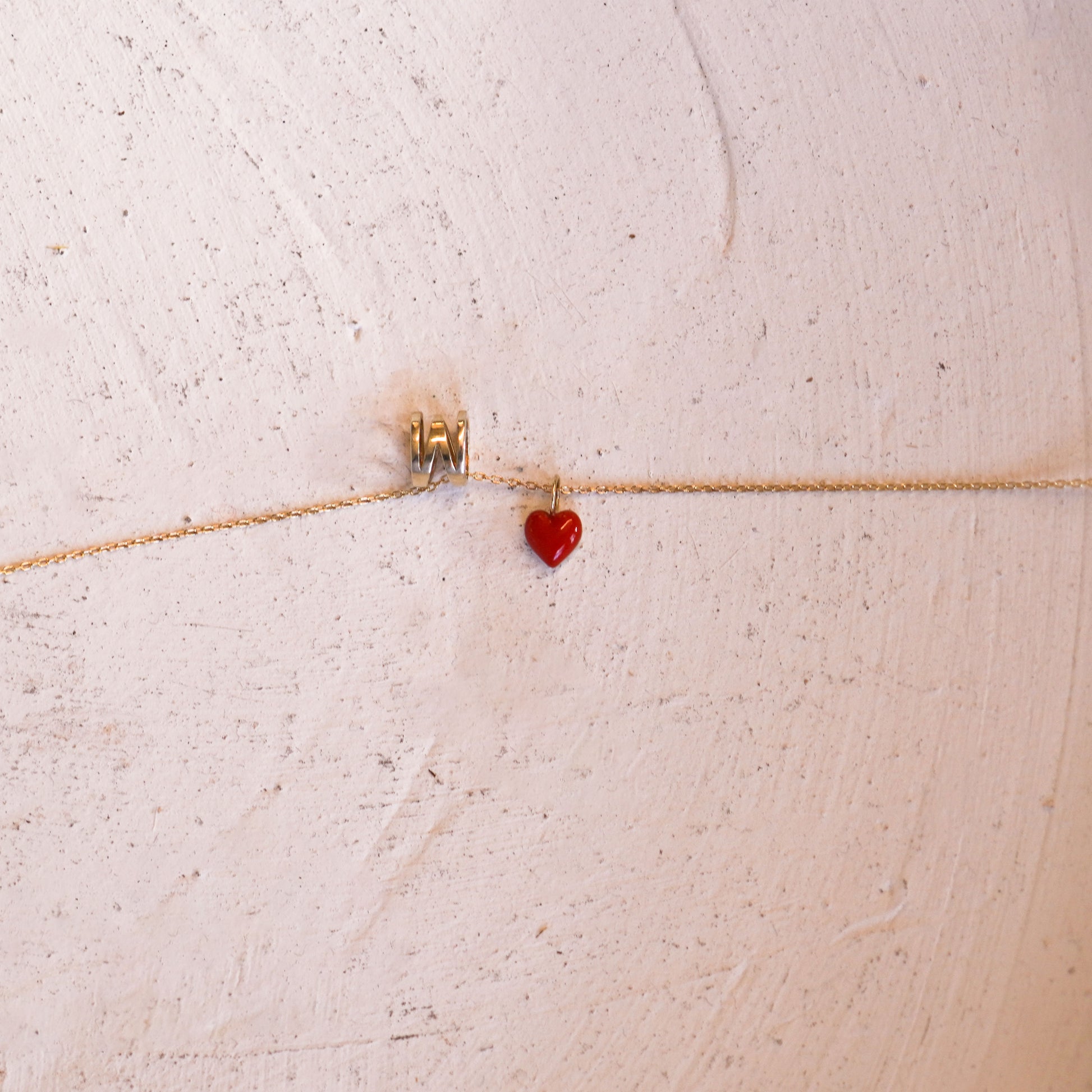 Full Heart Enamel Charm 14K Solid Gold Charm