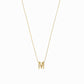 Eclipse M Initial Letter Pavé Gold Necklace