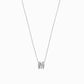 Eclipse M Initial Letter Pavé Lab Diamond Necklace  Sterling Silver