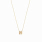 Eclipse M Initial Letter Pavé Lab Diamond Necklace 14K Gold