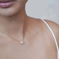 Eclipse M Initial Letter Pavé Lab Diamond Necklace Sterling Silver
