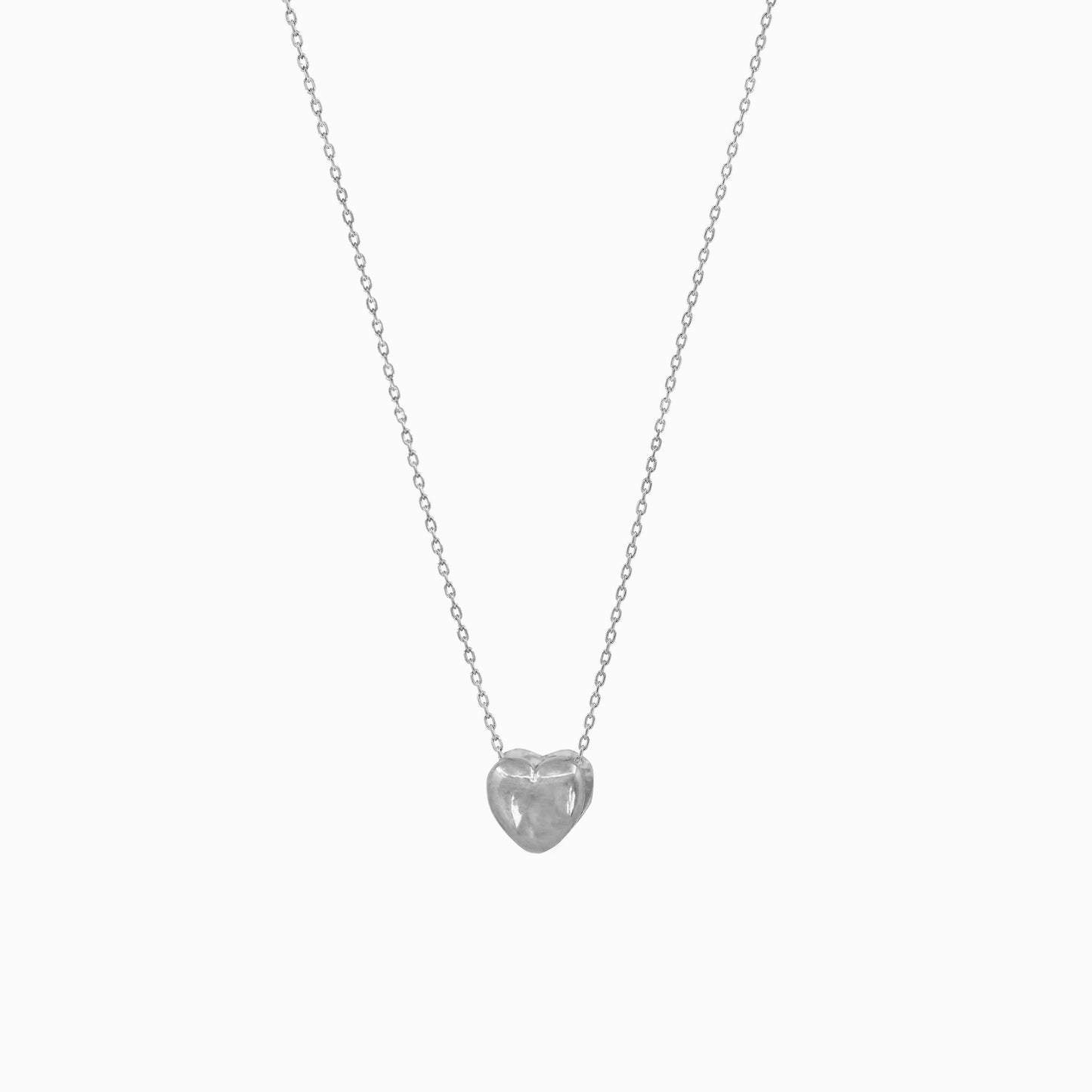 Eclipse Heart Gold Necklace Sterling Silver