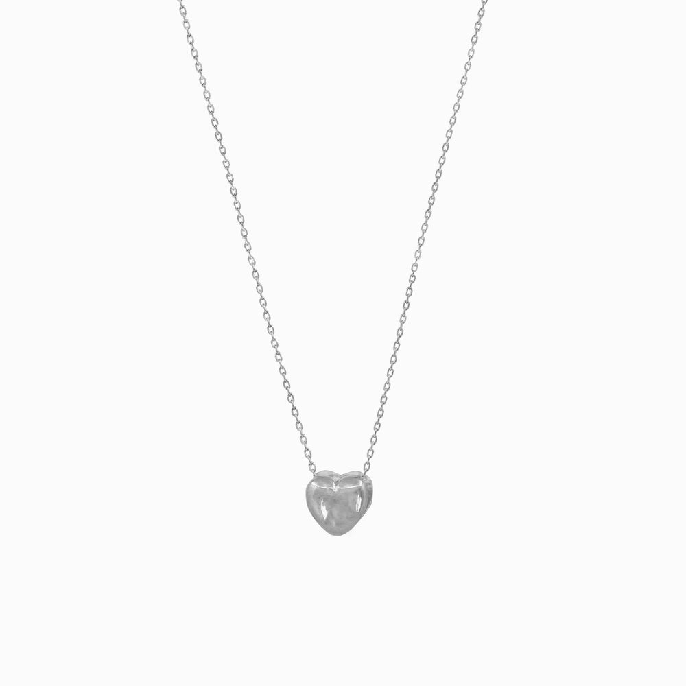 Eclipse Heart Gold Necklace Sterling Silver