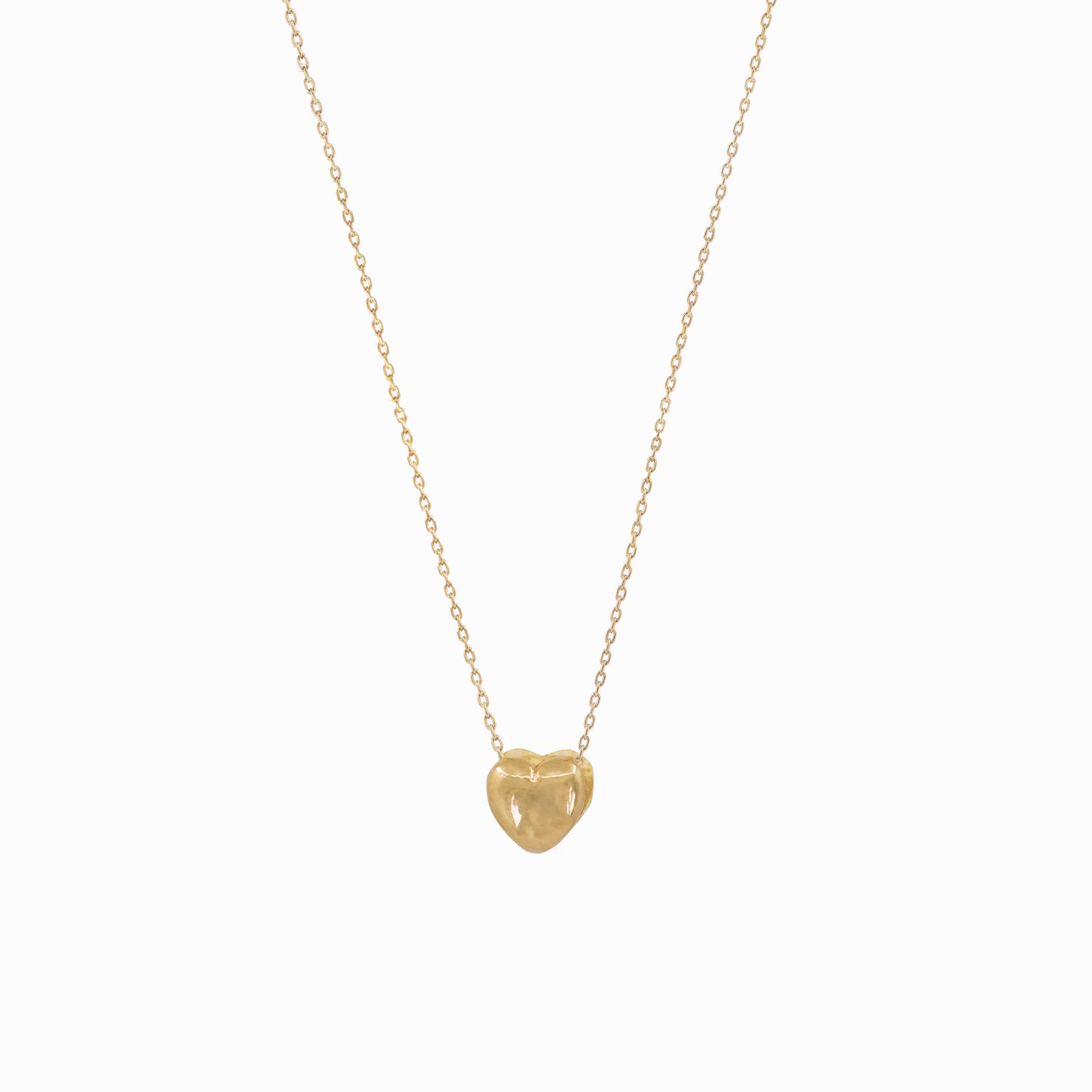 Eclipse Heart Gold Necklace 14K Gold