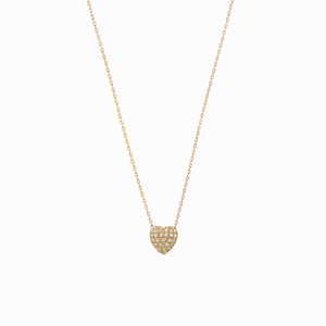 
          
          Load image into Gallery viewer, Eclipse Heart Diamond Gold Necklace
          
          