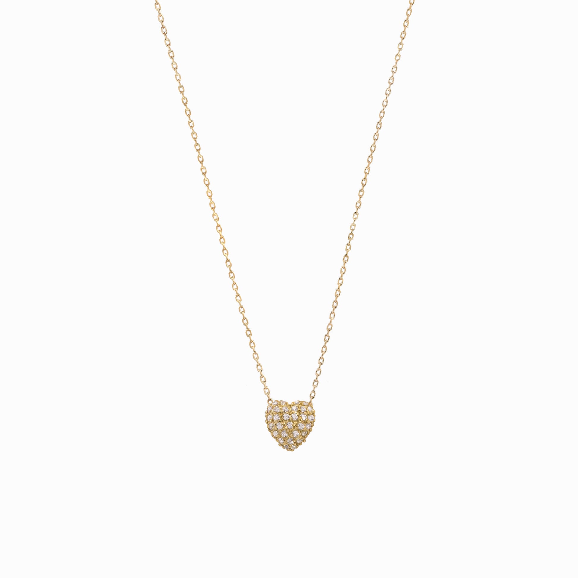 Eclipse Heart Diamond Necklace 14K Gold