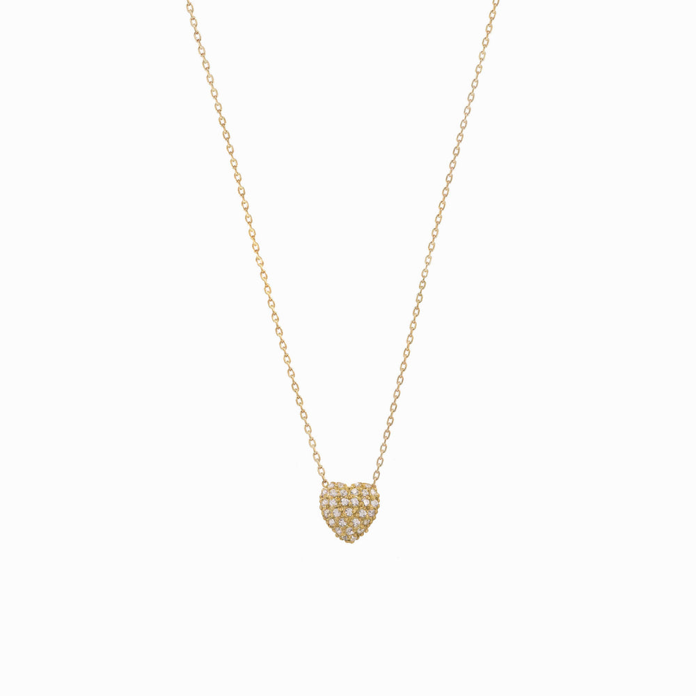 Eclipse Heart Diamond Gold Necklace