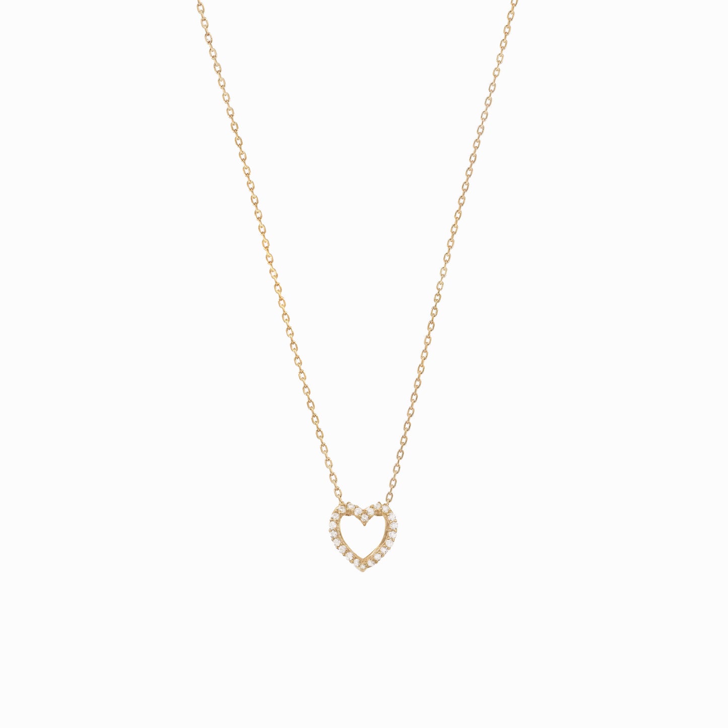 Eclipse Open Heart Diamond Gold Necklace