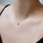 Eclipse Open Heart Pavé Diamond Gold Necklace 14K Gold