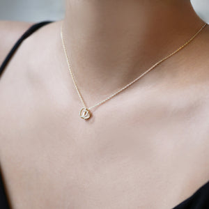 
          
          Load image into Gallery viewer, Eclipse Open Heart Pavé Diamond Gold Necklace 14K Gold
          
          