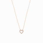Eclipse Open Heart Diamond Rose Gold Necklace