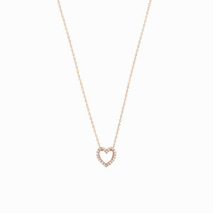 
          
          Load image into Gallery viewer, Eclipse Open Heart Diamond Rose Gold Necklace
          
          