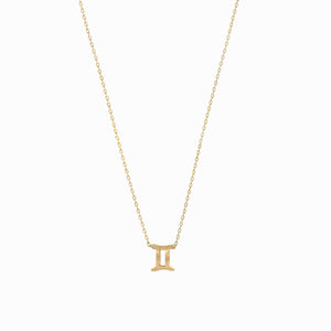 
          
          Load image into Gallery viewer, Eclipse Gemini Zodiac Necklace 14K Gold
          
          