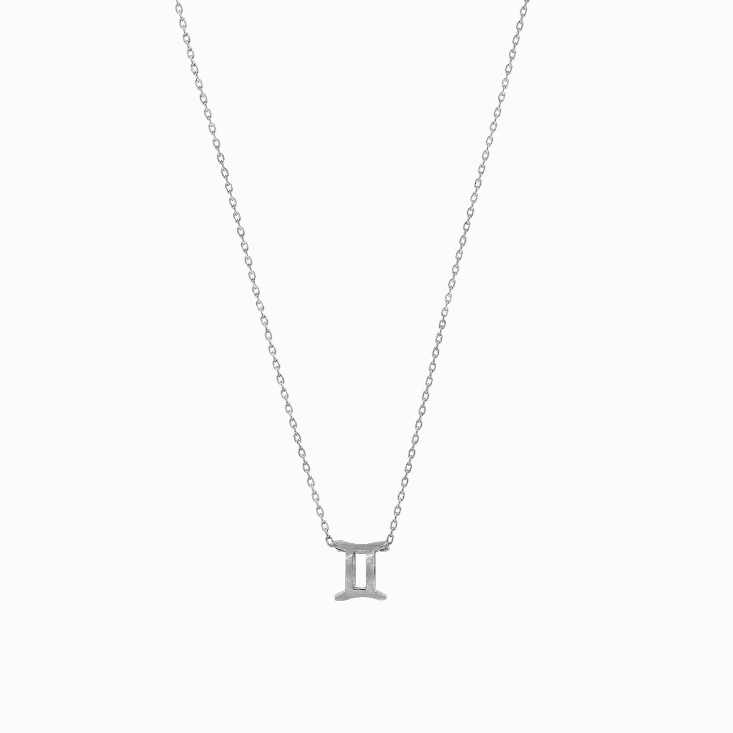Eclipse Gemini Zodiac Necklace Sterling Silver