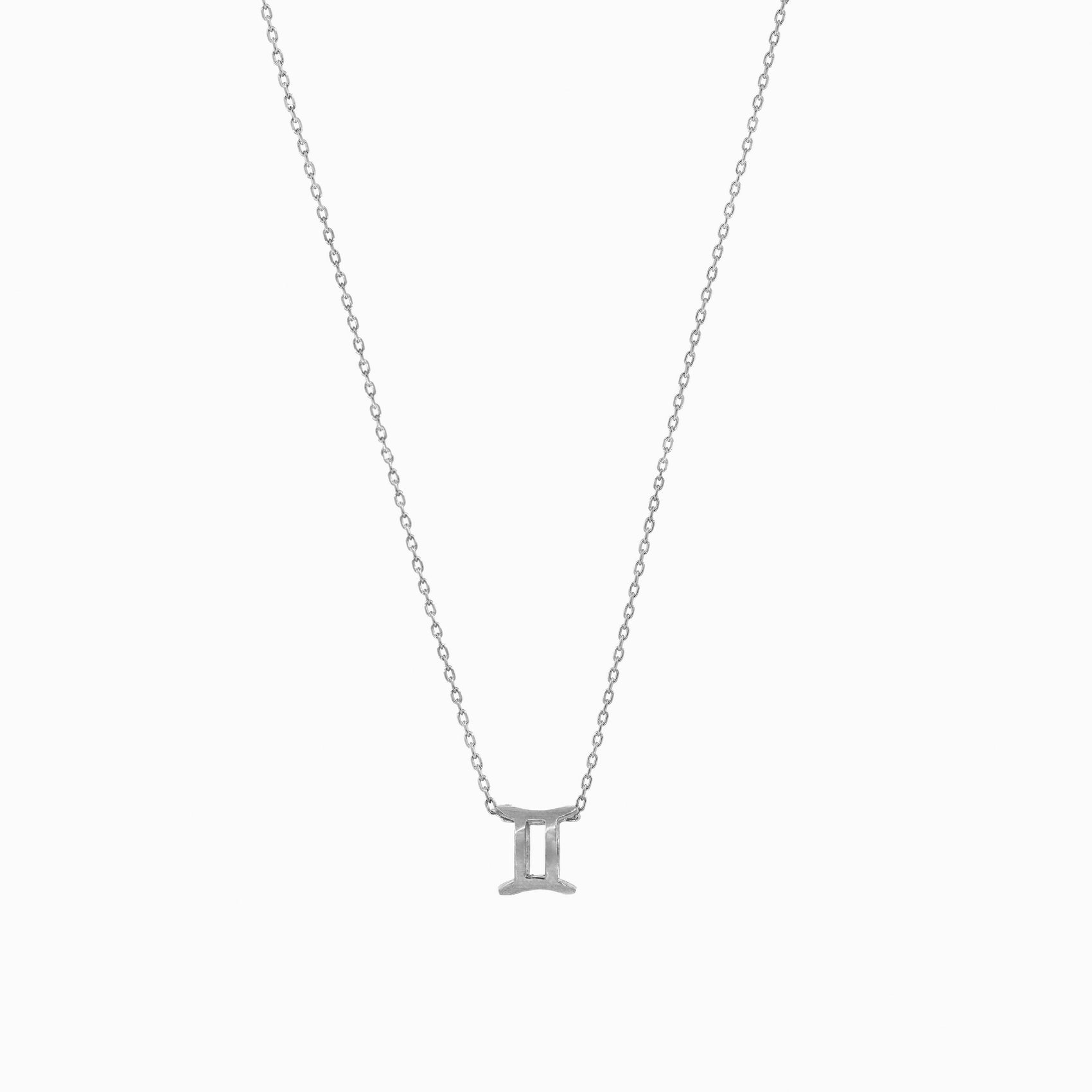 Eclipse Gemini Zodiac Necklace Sterling Silver