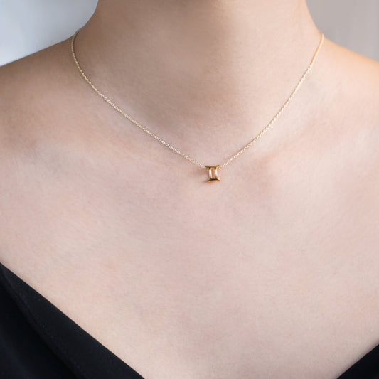 Eclipse Gemini Zodiac Charm 14K Gold