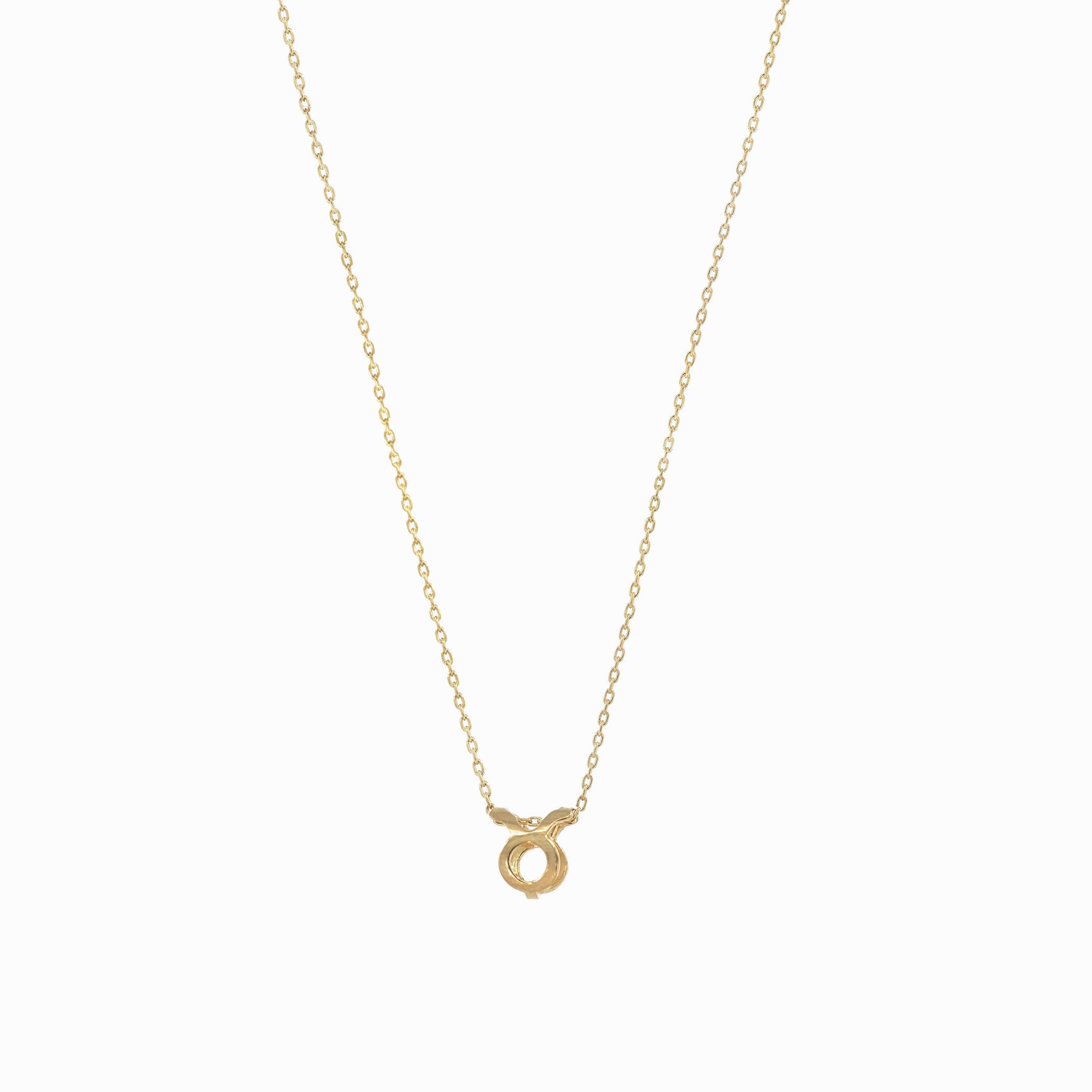 Eclipse Taurus Zodiac Gold Necklace 14K Gold