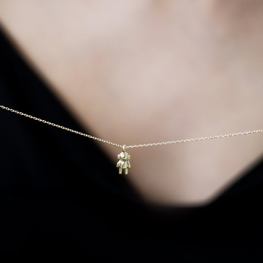 Astronaut Pendant Charm 14K Gold