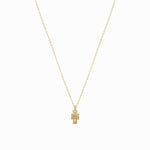 Robot Toto Pavé Diamond Pendant Gold Necklace