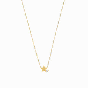 
          
          Load image into Gallery viewer, Star One Diamond Solid Gold Necklace
          
          