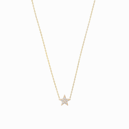 Star Diamond Solid Gold Necklace