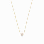 Star Diamond Solid Gold Necklace