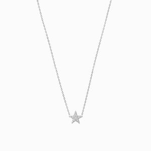 
          
          Load image into Gallery viewer, Star Pavé Lab Diamond Necklace Sterling Silver
          
          