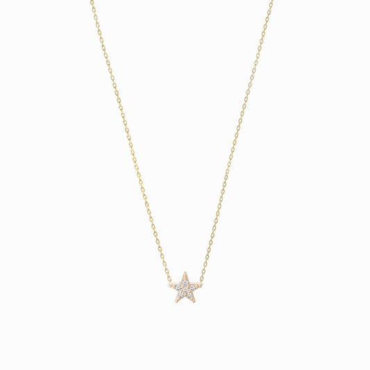 Star Diamond Solid Gold Necklace