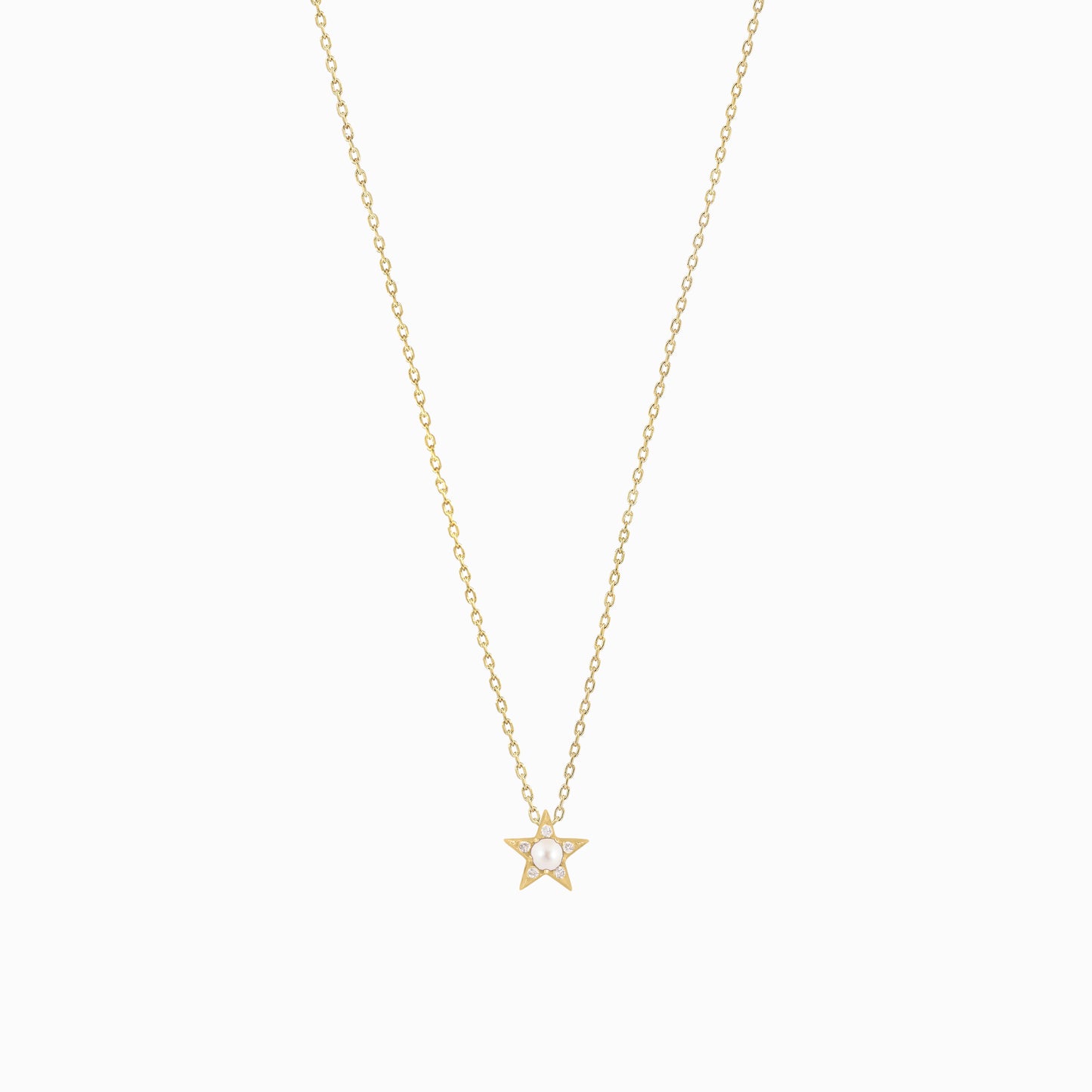 Star Blue Topaz Necklaces Pavé Lab Diamond Necklace 14K Solid Gold | December Birthstone