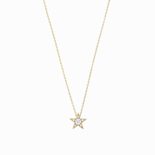 Star Birthstone Necklaces Pavé Lab Diamond Necklace 14K Gold