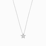 Star Pavé Lab Diamond Necklace Sterling Silver