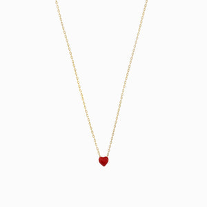 
          
          Load image into Gallery viewer, Full Heart Enamel Necklace 14K Gold
          
          