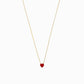 Full Heart Enamel Necklace 14K Gold