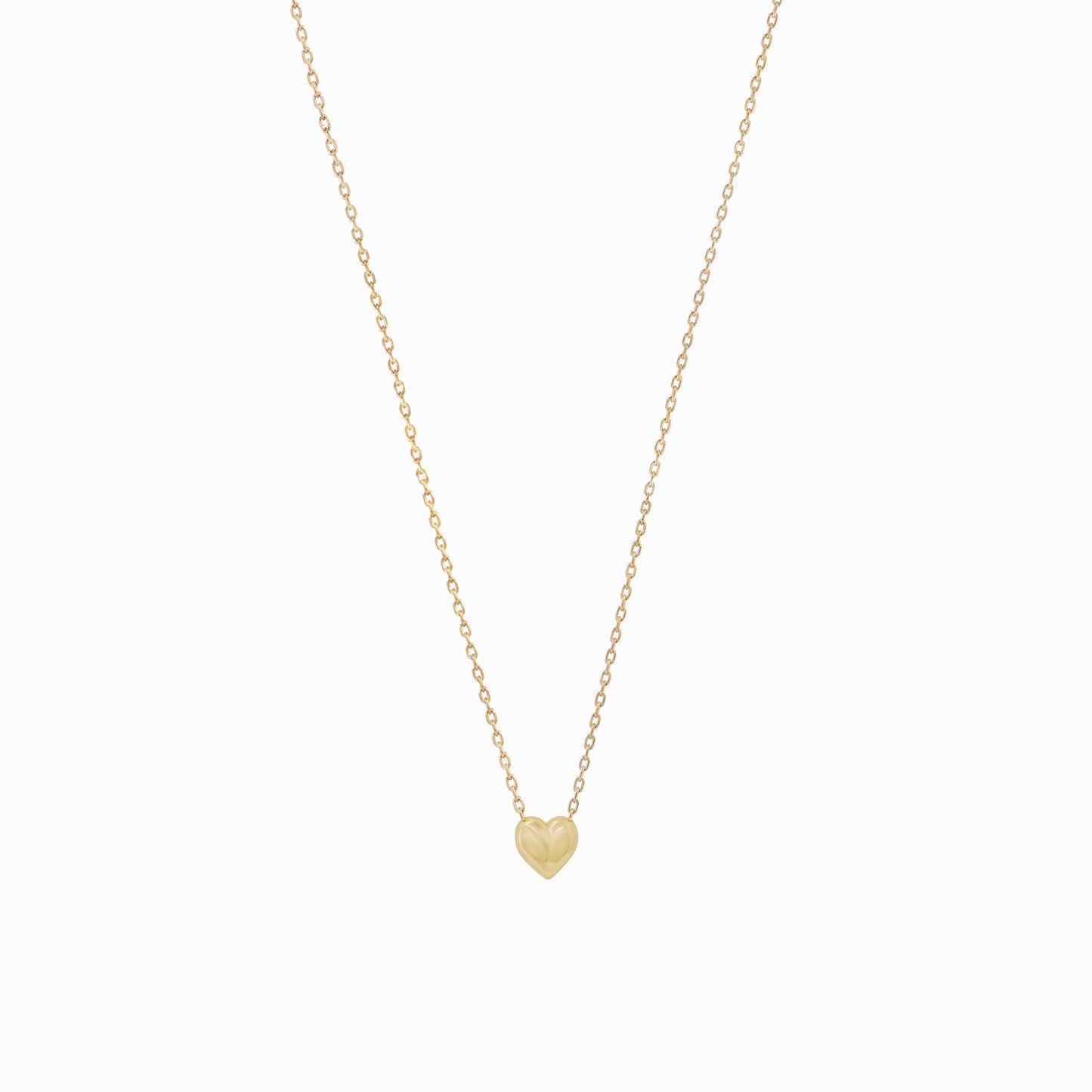 Full Heart Enamel Necklace 14K Gold