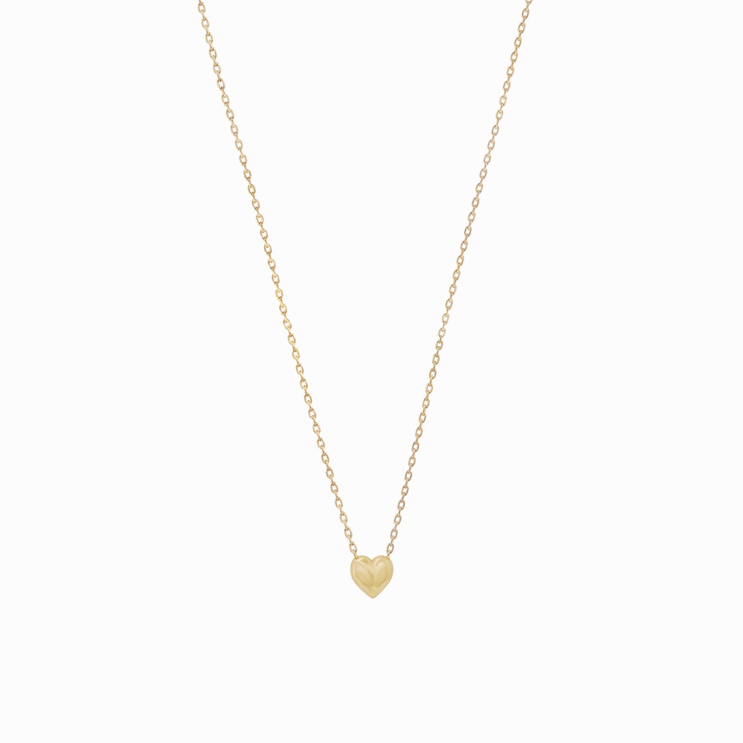 Full Heart Enamel Necklace 14K Gold