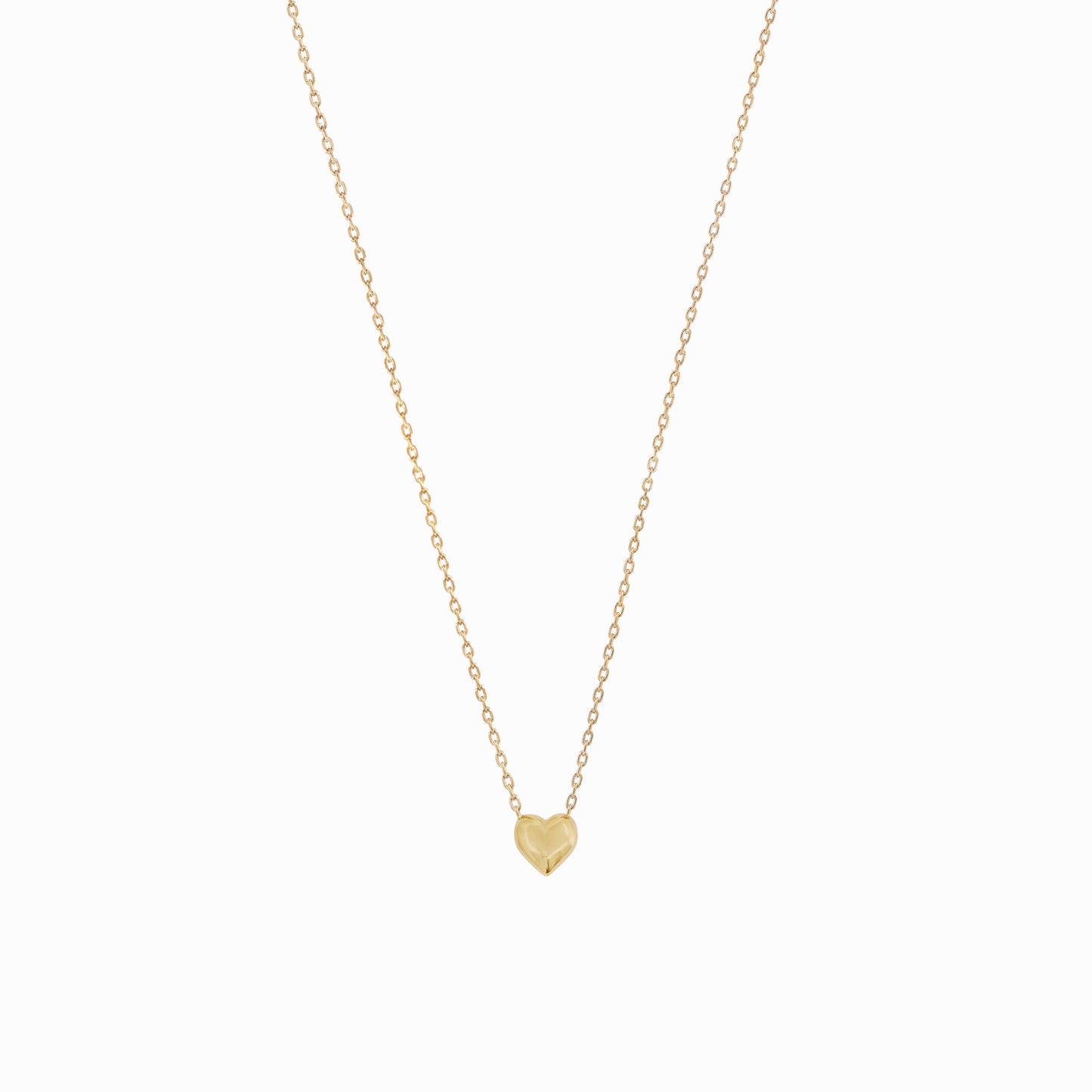 Full Heart Diamond Solid Gold Necklace