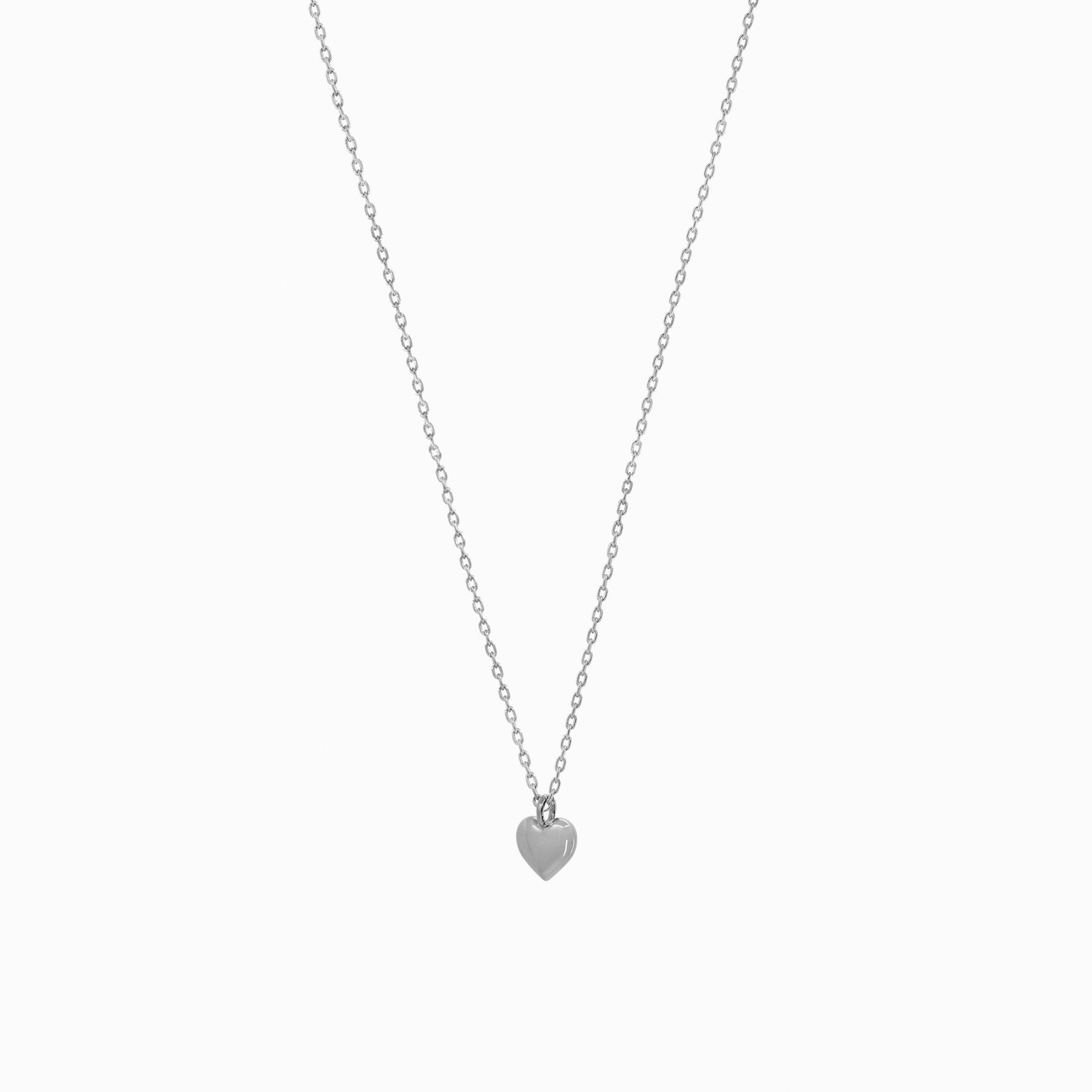 Full Heart Necklace Sterling Silver