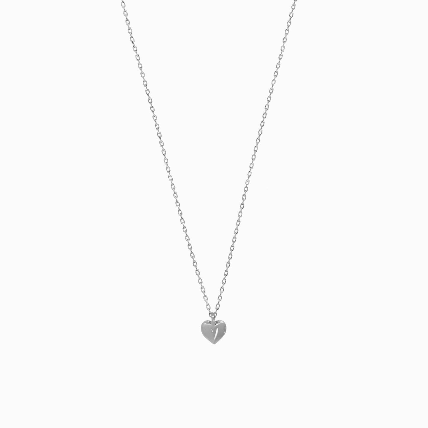 Full Heart Necklace Sterling Silver