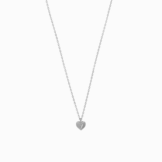 Full Heart Necklace Sterling Silver