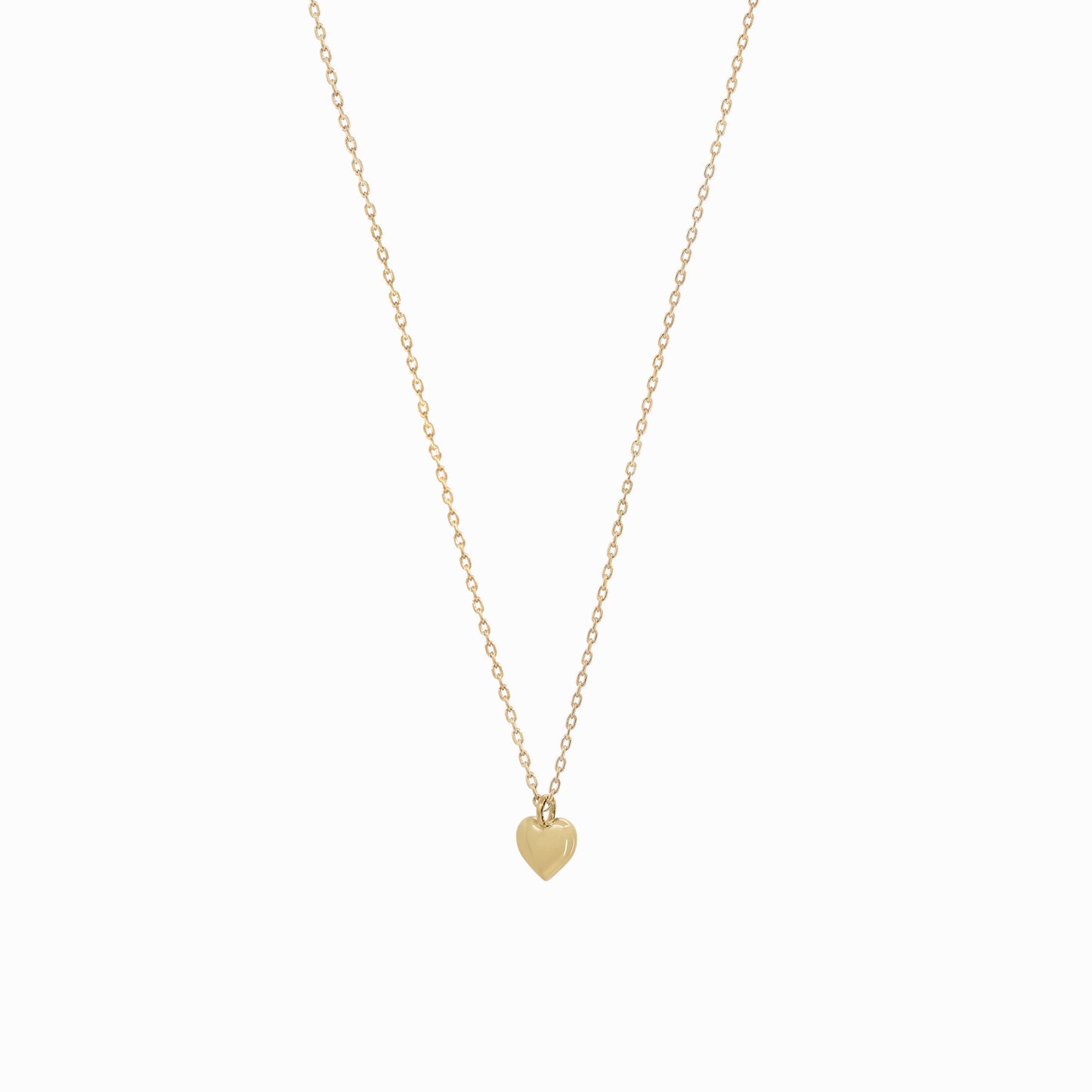 Full Heart Diamond Solid Gold Necklace