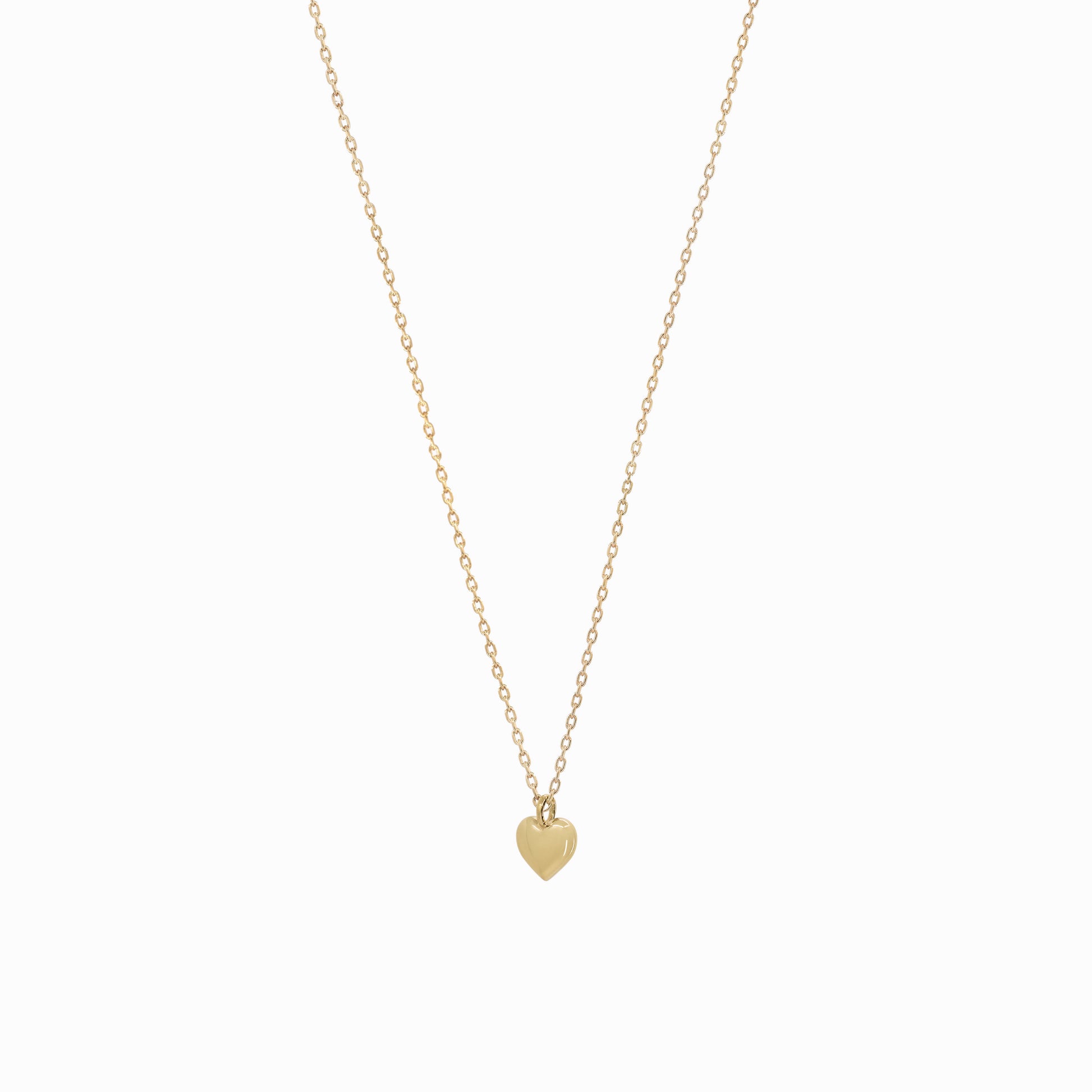 Full Heart Diamond Solid Gold Necklace